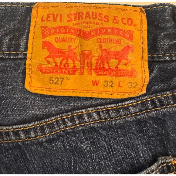 Y2K Vtg Levi's 527 Boot Cut Jeans 32x32 Men's Dark Wash Denim - Picture 5 of 5
